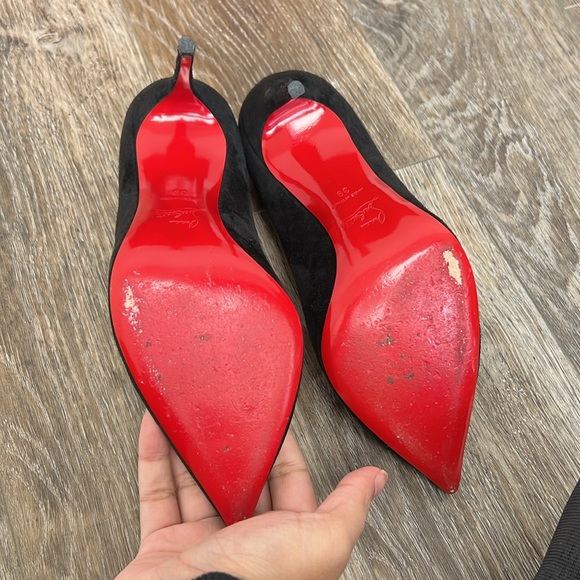 So Kate louboutin classic black 130mm suede heels - Picture 3 of 3